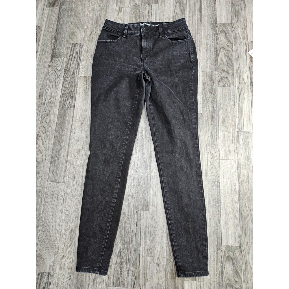 Maurices Skinny Jeans Women M Long Black Excellent Mid-Rise Stretch Denim